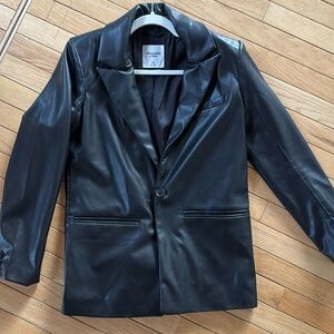 Abercrombie and Fitch Vegan leather blazer
